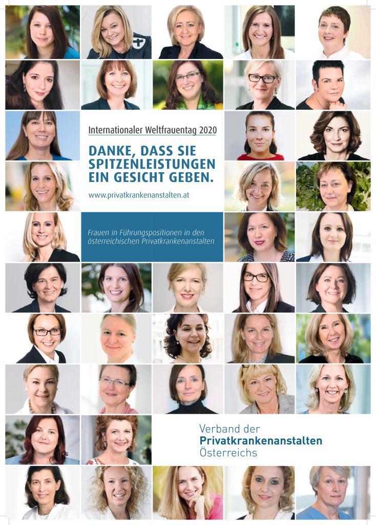 Verband der Privatkrankenanstalten Weltfrauentag 2020 Poster